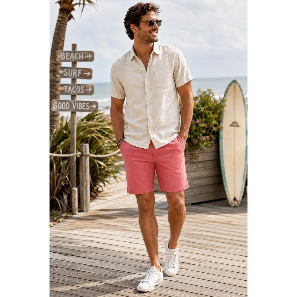 Volcom Surf & Turf Hybrid Shorts coral salmon 34 4-Way Stretch Walkshorts Chino